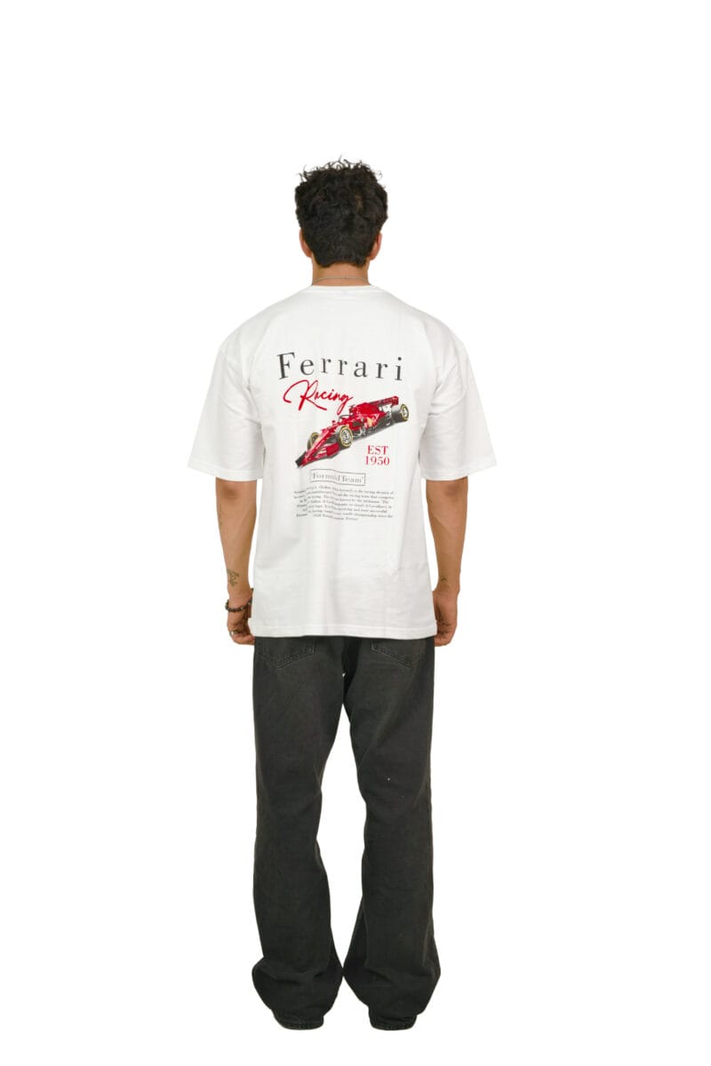 Back view of the Vintage Racing T-Shirt, featuring the Italian motorsport graphic.