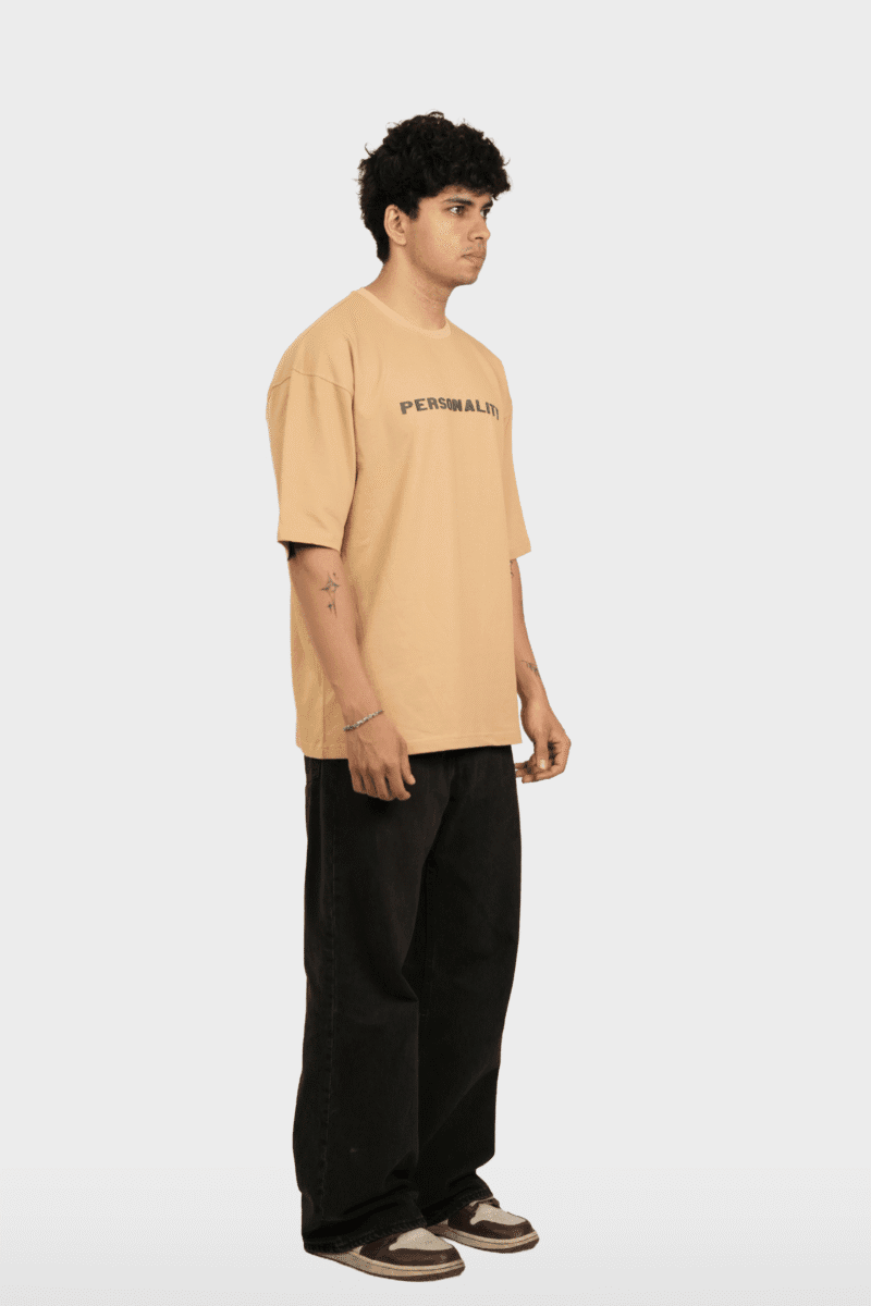 Side profile of the Minimalist T-Shirt, showing the oversized fit and drape.