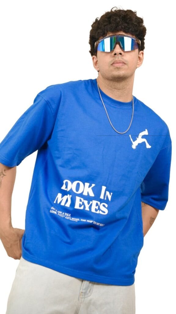 yeefoo-typographic-t-shirt-print-detail Closeup detail of the 'Look In My Eyes' print on the Typographic T-Shirt.