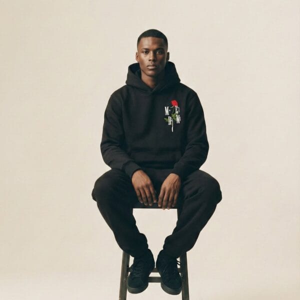 Essential Hoodie - Rose Black